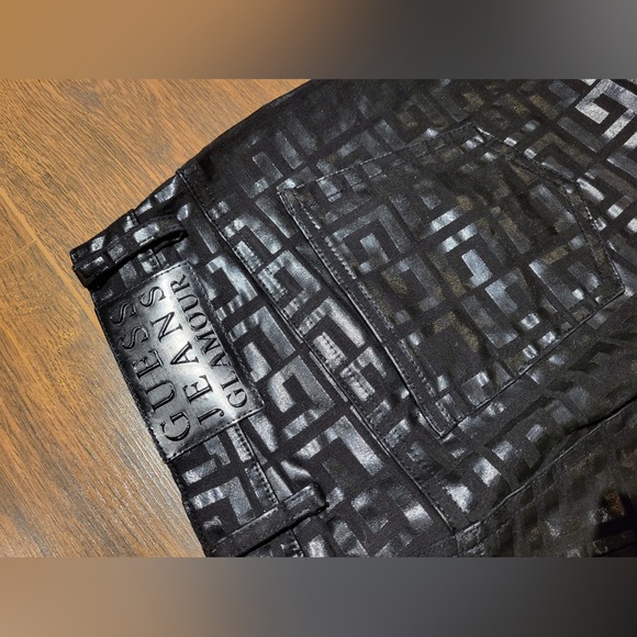 Guess G Logo Pleather Print Jeans - Picture 3 of 6